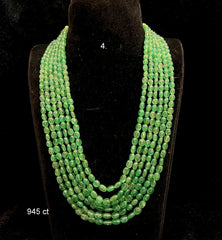 BEADS MALA AND CHAINS Strawberry beads mala 012 EMERALD medium