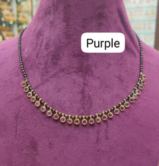 NECKLACE Nk350 4mm- Nk350 Uncut EMETHYST PURPLE