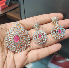 PENDANT SET CHAINS Pendant 114 DIAMOND  RUBY