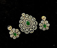 PENDANT SET CHAINS Pendant 113 DIAMOND  EMERALD