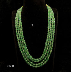 BEADS MALA AND CHAINS Strawberry mala 014 EMERALD medium