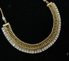 NECKLACE JALEBI NECKLACE WITHOUT PENDANT WITHOUT PEARLS NE544 NAKSHI ANTQIUE WHITE