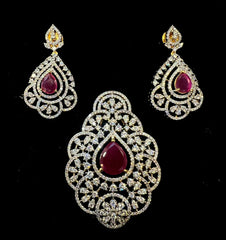 PENDANT SET CHAINS Pendant set 122 DIAMOND  RUBY