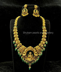 NECKLACE Long Necklace 557 - NE557 NAKSHI ANTQIUE EMERALD