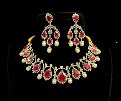 NECKLACE DIAMOND SET 491 DIAMOND  RUBY