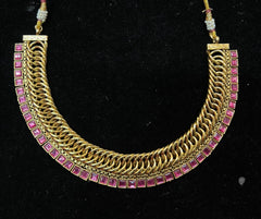 NECKLACE JALEBI NECKLACE WITHOUT PENDANT WITHOUT PEARLS NE544 NAKSHI ANTQIUE RUBY